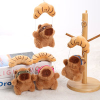 Pendentif en peluche de capybara, poupée voleuse de parachute, porte-clés, cadeau pour fille, décoration de sac, fabriqué en Chine, 12 cm