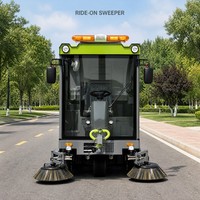 Véhicule de nettoyage routier autopropulsé avec pulvérisation d'eau pour la suppression de la poussière, balayeuse de rue électrique à émissions zéro