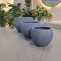Usine vend décoration de jardin grands pots de fleurs en pierre naturelle extérieur grande plante plantation pot de ciment
