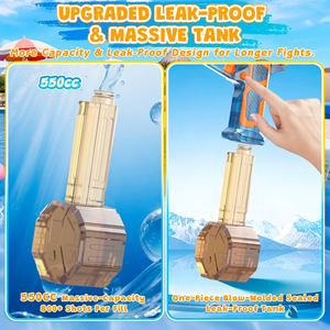 Pistolet à eau automatique pour adultes et enfants, portée de 27 à 32 pieds, jouet de piscine pour l'été, plage, pistolet à eau électrique - Product Image 5