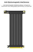 Câble Riser PCIE 4.0 16X Extension de carte graphique vidéo à montage à 90/180 degrés Cordon GPU flexible PCI Connecteur pour ordinateur ITX
