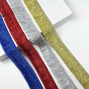 Accessori per cucire da 35mm per tenda con bordo in pizzo e nappine in tessuto metallizzato <span class=keywords><strong>oro</strong></span> argento rosso <span class=keywords><strong>blu</strong></span> vestito con bordo rifilatura - Product Image 6
