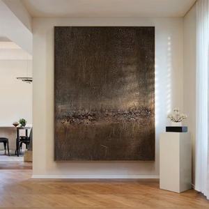 Grande toile abstraite texturée Wabi-Sabi, art mural 3D fait main, peinture murale, cadeau pour l'inauguration d'une maison - Product Image 4