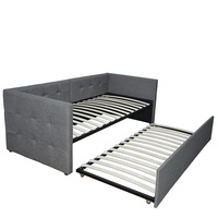 Willsoon Último Diseño Muebles de Dormitorio Modernos Sofá Cama Nido Individual Cama Doble Tapizada Panel de Contrachapado
