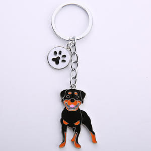 Lindo perro Rowena colgante de Metal llavero mascota perro hueso y pie ornamento creativo Festival regalo llavero - Product Image 2