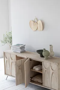 Meubles de salon campagne solide pin recyclé meubles vintage modernes kast buffet de salon accent armoire nordique - Product Image 4