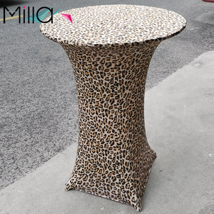 ผ้าคลุมโต๊ะค็อกเทลบาร์สแปนเด็กซ์พิมพ์ลายเสือดาว - Product Image 6