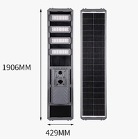Lampadaire Solaire 1000W Tout-en-un à Haute Luminosité LED, Installation Facile pour Projets d'Ingénierie Routière