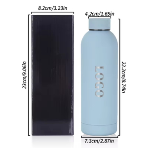 Custom Logo Double Wall Vacuum Insulated Bottles Soft Rubber Coated <b>Small</b> Mouth Stainless Steel Sports Drink Water Bottle 6-12 - Product Image 5