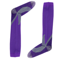 Chaussettes de compression montantes pour le basketball et la course en extérieur - Chaussettes de sport tricotées respirantes et absorbant la transpiration