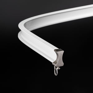 Rail de rideau flexible en métal, pliable, pour plafond, avec un design moderne pour la décoration de la maison - Product Image 4