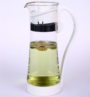 New design jiaying sale modern clear glass kettle restaurant transparent teapot