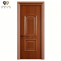 Pintu Kulit WPC Halus, Panel Komposit Kayu Plastik Interior Modern, Tahan Air, Anti Melengkung, Tahan Api, untuk Sekolah, Kamar Tidur, Apartemen, Hotel