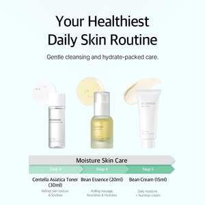 Mixsoon Pure Glow Essentials Set Soins quotidiens de la peau Kit de voyage coréen en 5 étapes Acide hyaluronique de Centella pour unisexe tous types de peau - Product Image 5