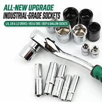 Kit d'outils de réparation automobile OEM SIKE Industrial, clé à douille, 82/216 pièces, embouts en alliage S2, acier au chrome-vanadium, clé à cliquet portable