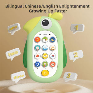 Jouet de téléphone en silicone pour bébé, 6 motifs de dessins animés, 13 touches, 3 modes, mode veille, 15 chansons apaisantes, cadeau éducatif précoce - Product Image 4