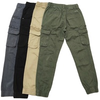 Celana Cargo Hip Hop Khaki BAWANGCHENG Laris Manis, Ukuran Besar, Kancing Tengah, Anti Air, Bernapas, Anti Kusut, Pewarnaan Garment