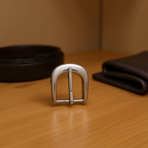 Hebilla de cinturón ILAN de 2.5 cm color plata para cinturones de cuero - Product Image 2