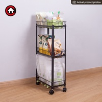 Chariot utilitaire roulant en métal mince à 3 niveaux chariot de cuisine chariot de rangement roulant chariot utilitaire