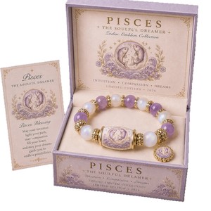 Pulsera <span class=keywords><strong>con</strong></span> cuentas de la serie Zodiac, 12 constelaciones, colgante de oro <span class=keywords><strong>con</strong></span> piedra natural, joyería para muñeca para mujer, accesorio de cumpleaños <span class=keywords><strong>con</strong></span> caja de regalo - Product Image 5