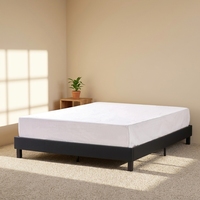 Cadre de lit minimaliste XDS OEM en cuir capitonné, taille Queen, avec rangement, sans tête de lit fixe