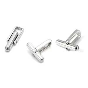 Mancuernillas de Acero Inoxidable en Forma de U para Hombre, Accesorios Formales para Uso Diario, Joyería DIY - Product Image 4