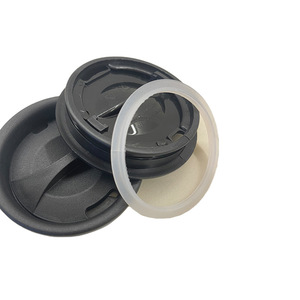 Jin Zhi Rotating Lid Ceramic Water <b>Cup</b> Plastic Lid Glass PP <b>Cup</b> Lid Food Grade Seal Leak Proof Travel Use - Product Image 5