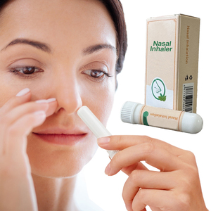 Inhalador nasal de aromaterapia mentol con inhalación nasal de aceite de menta y eucalipto para la congestión de alergias y alivio de los senos paranasales - Product Image 1