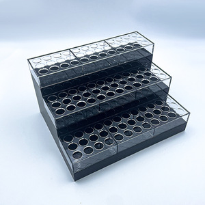 <b>Acrylic</b> Tiered Display Rack 3 Floors Transparent <b>Storage</b> Shelf For Cosmetic Blind Boxes Modern Multipurpose Dustproof Light - Product Image 2
