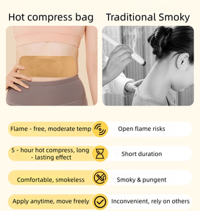 Dispositivo de terapia de calor a base de hierbas con cubierta de tela suave y transpirable para una cómoda estimulación de Acupuntura y alivio de la hinchazón - Product Image 5