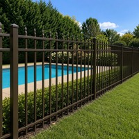 Poteau décoratif en aluminium bronze pour clôture de piscine, résistant à la rouille, durable, installation facile, sans entretien, protégé contre les UV