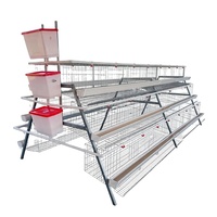 Nouvelles cages à poulets et cailles de type A Linchuan, conception à étages, en treillis d'acier galvanisé à chaud, capacité 96-160 poulets