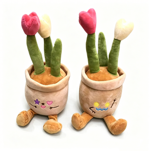 Juguete de peluche personalizado con forma de maceta de tulipán, Peluche suave con diseño de maceta, Linda planta de tulipán de peluche en maceta - Product Image 4
