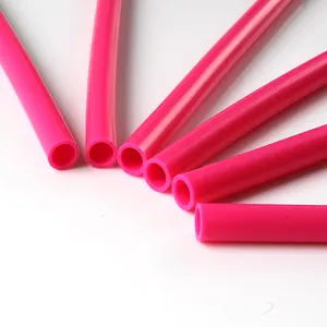 Custom Bpa Free Size Red Colourful Durable Reusable Silicone Drinking Juice Coffee Straws For Water Feeding Bottles