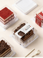 Boîte à dessert en plastique transparent pour biscuits, animaux de compagnie, vente chaude, emballage en plastique blister, boîte à dessert en plastique PS, boîte à gâteau tiramisu