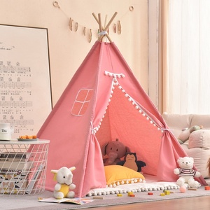 Nuevas Carpas de Juego Ecológicas de Lino y Algodón para Niños, Casa de Juegos Tipo Castillo de Princesa para Exteriores, Admite Tamaños y Colores Personalizados, Unisex - Product Image 1