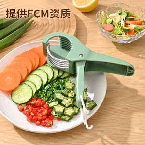 เครื่องหั่นผลไม้เจียหยาง ใบมีดสแตนเลส ไม่ติดผัก ใช้หั่นกล้วย แตงกวา มะนาว แฮม ไส้กรอก - Product Image 5