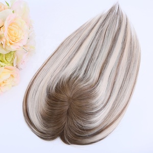 Listo para enviar: Topper de cabello humano europeo con base de monofilamento, atado a mano - Product Image 2