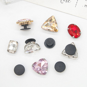 Décorations de boucles de chaussures en résine noire effet cristal diamant, accessoires de bijoux DIY pour femmes, pour sabots et chaussures de jardin - Product Image 4