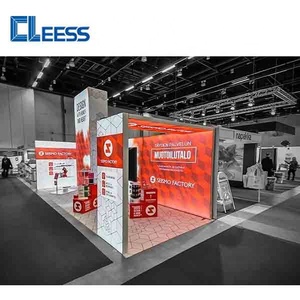 China <strong>Suppliers</strong> <strong>Portable</strong> Aluminum Tension Fabric Light Box Stand <strong>Backdrop</strong> Led Backlit 20Ft X 20Ft Tradeshow Display Booth - Product Image 5