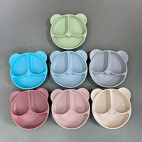 Bavoirs en silicone personnalisés, cuillère, bol, assiette imperméable pour bébé, ensembles de vaisselle, vaisselle en silicone pour enfants, vaisselle de table pour enfants