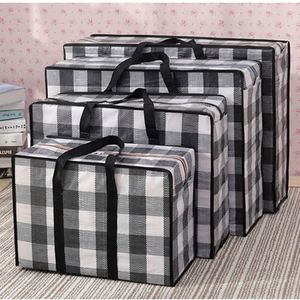 Sacs de rangement tissés grande capacité, imperméables et résistants à l'humidité, écologiques, légers, pour vêtements, logo personnalisable - Product Image 3