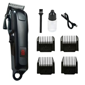 Ensemble de tondeuses à cheveux avec lames en acier inoxydable et 4 peignes de guidage, pour usage domestique et en salon, outil de toilettage sans fil rechargeable - Product Image 6