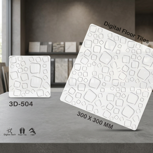 Carreaux de sol en céramique émaillée imprimés numériquement Vistaar Brand 3D Noir Rouge 12x12 pouces pour projets intérieurs - Product Image 2