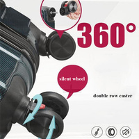 Valise à roulettes personnalisée personnalisée légère en ABS & PP Bagages d'affaires de luxe Sacs de voyage Spinner Caster TSA Lock