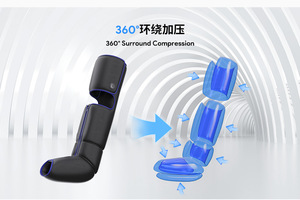 Masseur de jambes et de pieds avec chaleur pour la circulation et le soulagement de la douleur, bottes de compression d'air - Product Image 6