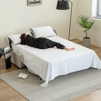 Canapé-lit pliant Somnus 2 en 1 convertible multifonctionnel double en tissu technique haut de gamme pour salon, hôtel, appartement