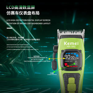 Tondeuse à cheveux électrique Kemei Km1862, 7000-9000 tr/min, écran LCD, chargement USB, outil de coupe de cheveux professionnel pour hommes - Product Image 1