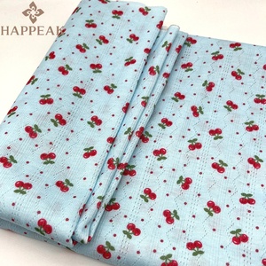 HAPPEAK bajo moq Impresión digital personalizada cereza spandex suave pointelle tejido de punto para ropa de bebé - Product Image 2
