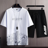 Ensembles Shorts Homme Personnalisés Chemise d'Été Homme et Short de Plage Manches Courtes Costume